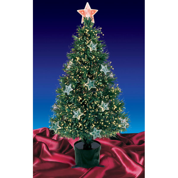 Northlight PreLit Fiber Optic Artificial Christmas Tree with Stars